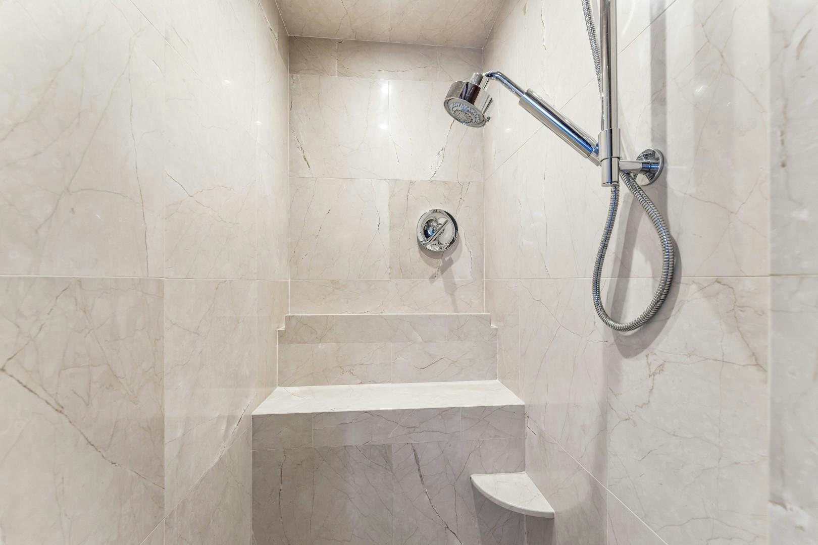a shower with a metal handle aboard No Name Yacht for Sale