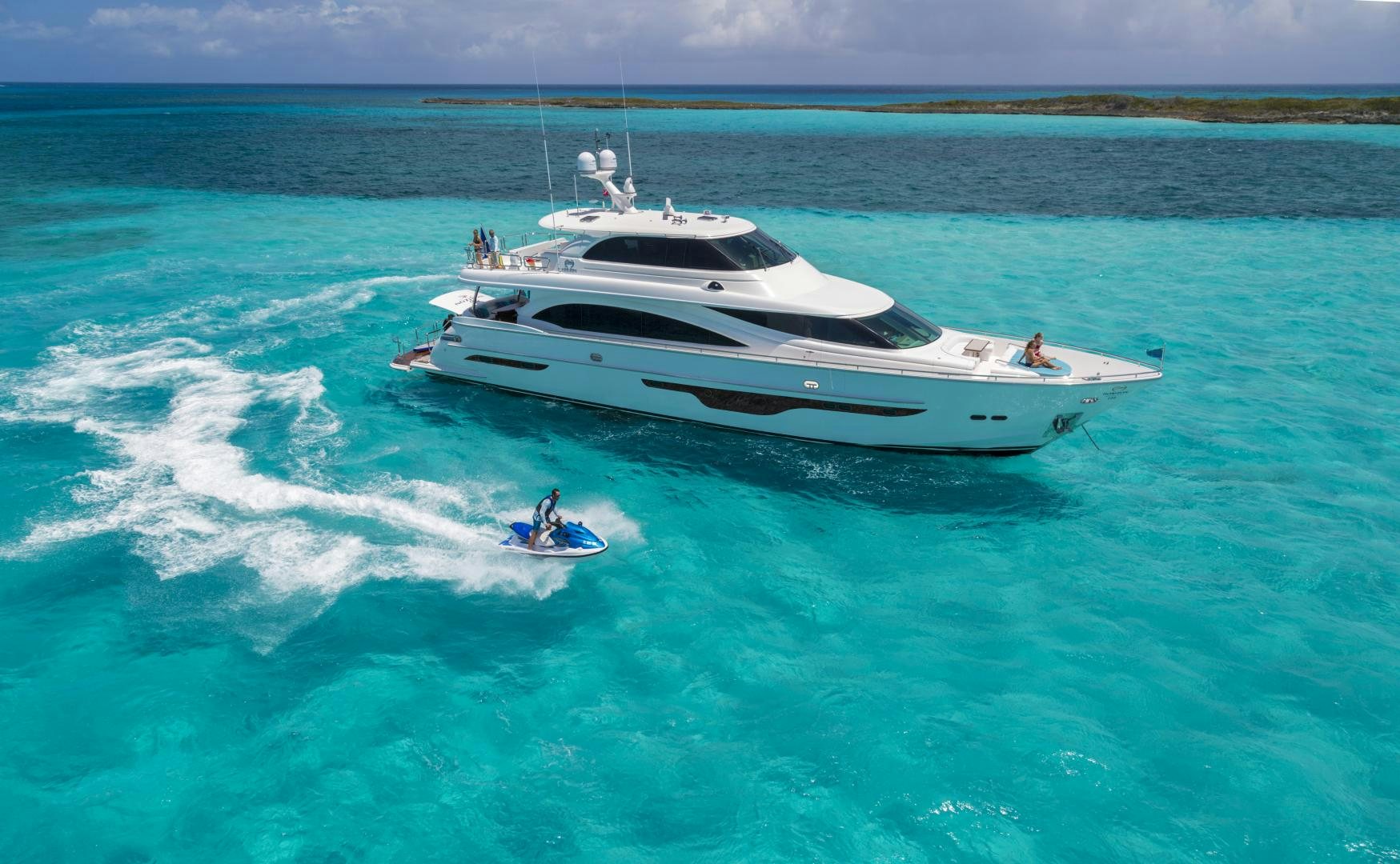 a white yacht on the water aboard E90 922 Yacht for Sale