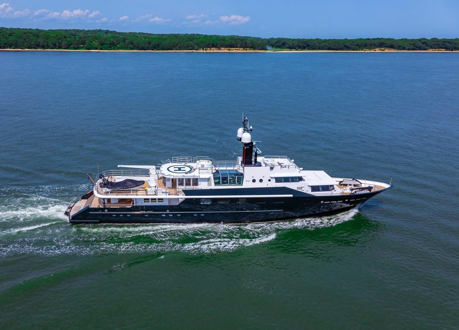 a boat on the water aboard HIGHLANDER Yacht for Sale
