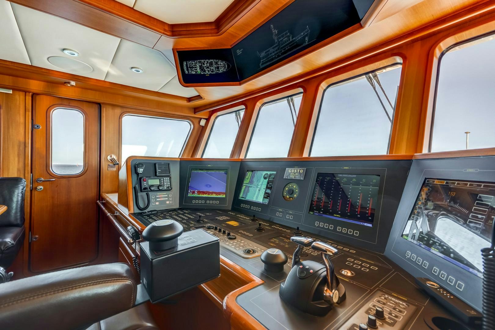inside of a train aboard GUSTO Yacht for Sale