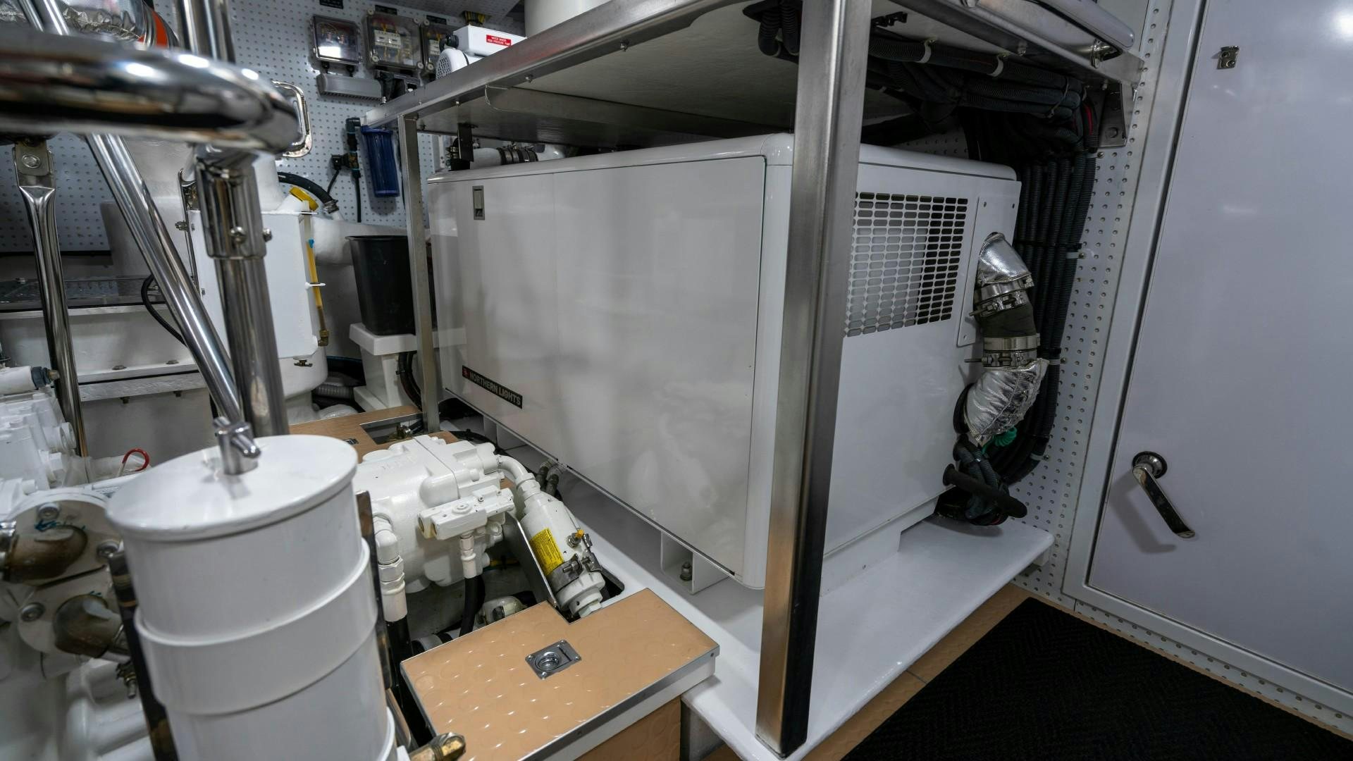a machine in a factory aboard BLUE CHIP Yacht for Sale