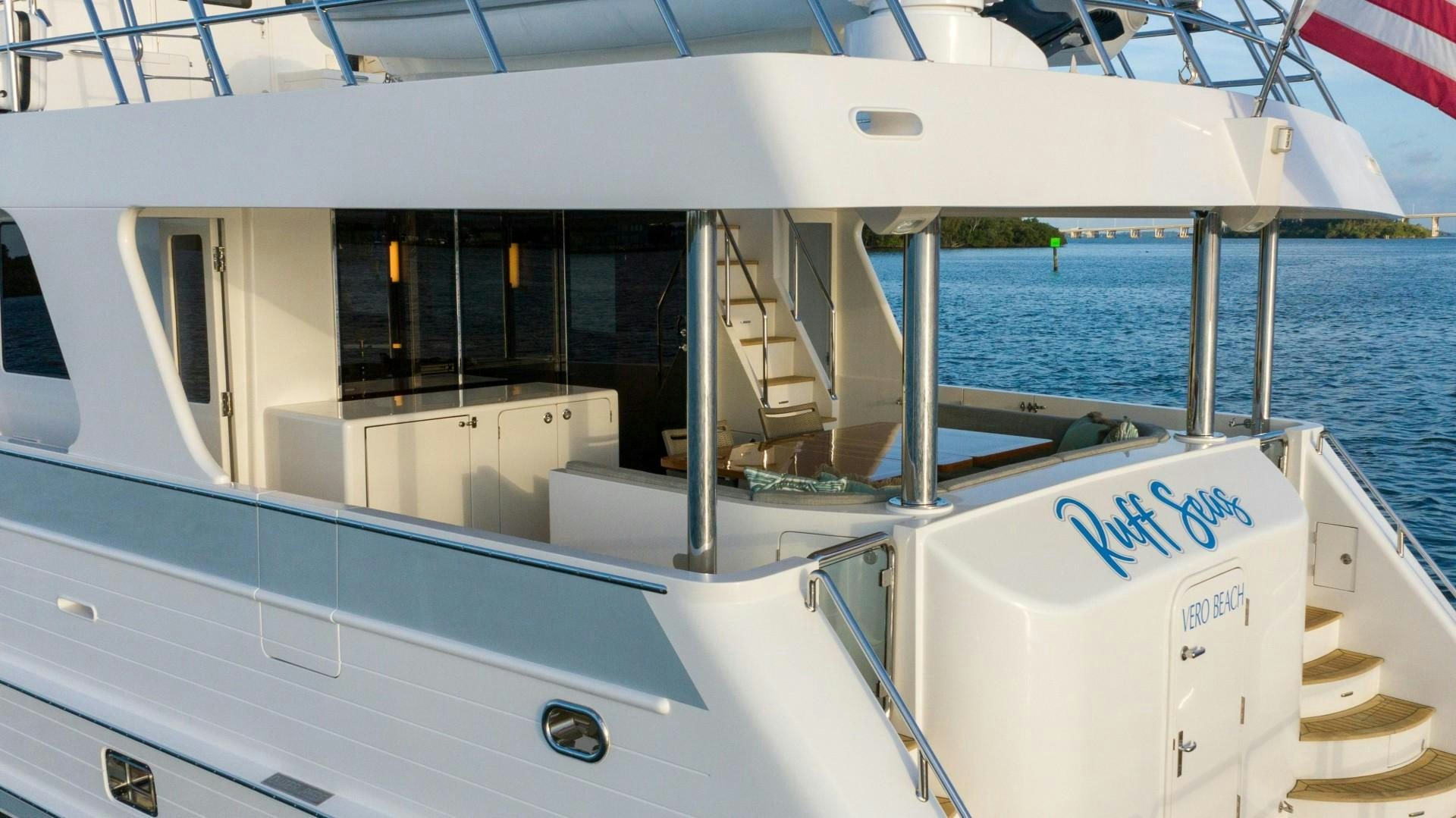 a boat on the water aboard BLUE CHIP Yacht for Sale