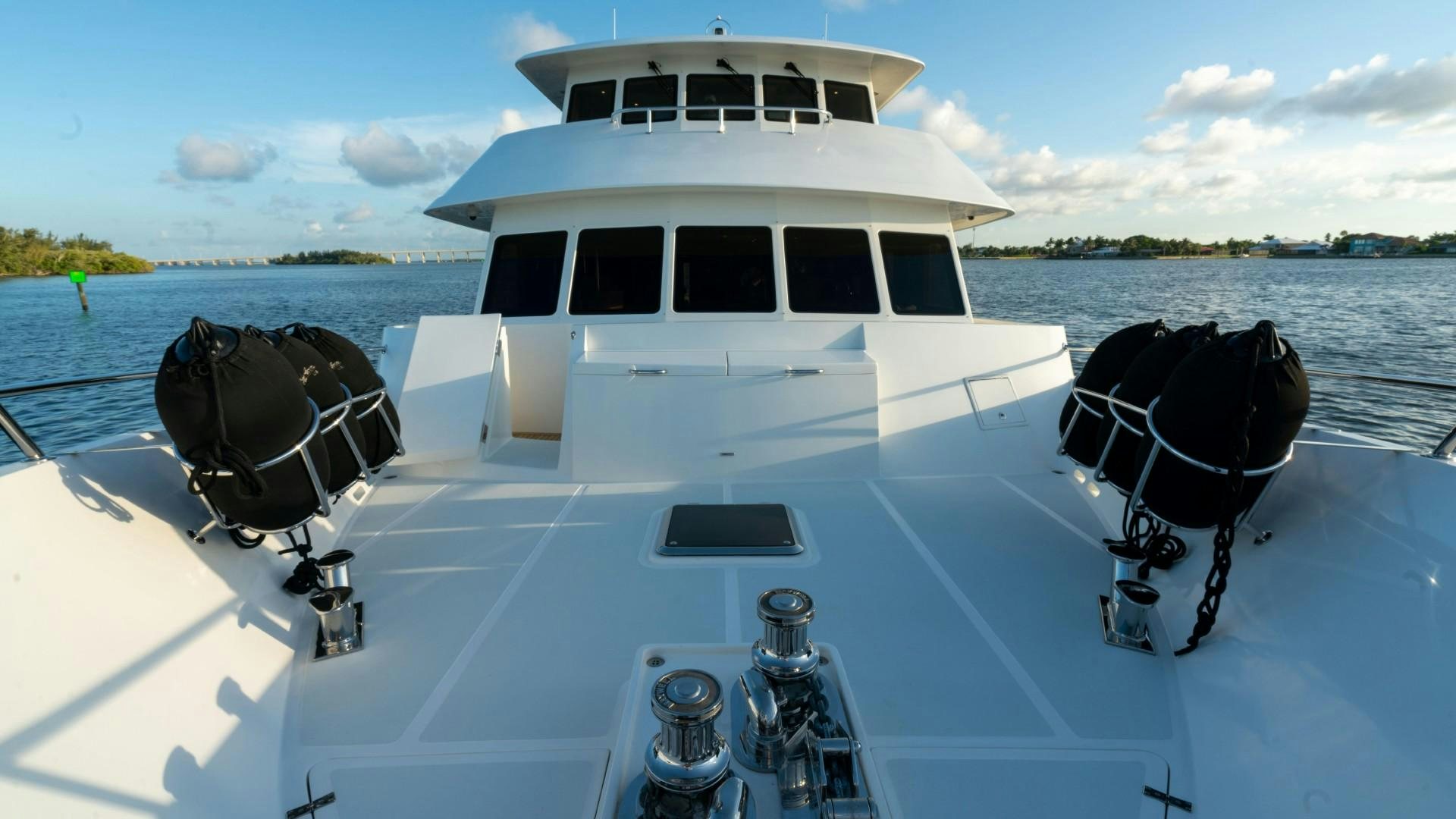 a boat on the water aboard BLUE CHIP Yacht for Sale