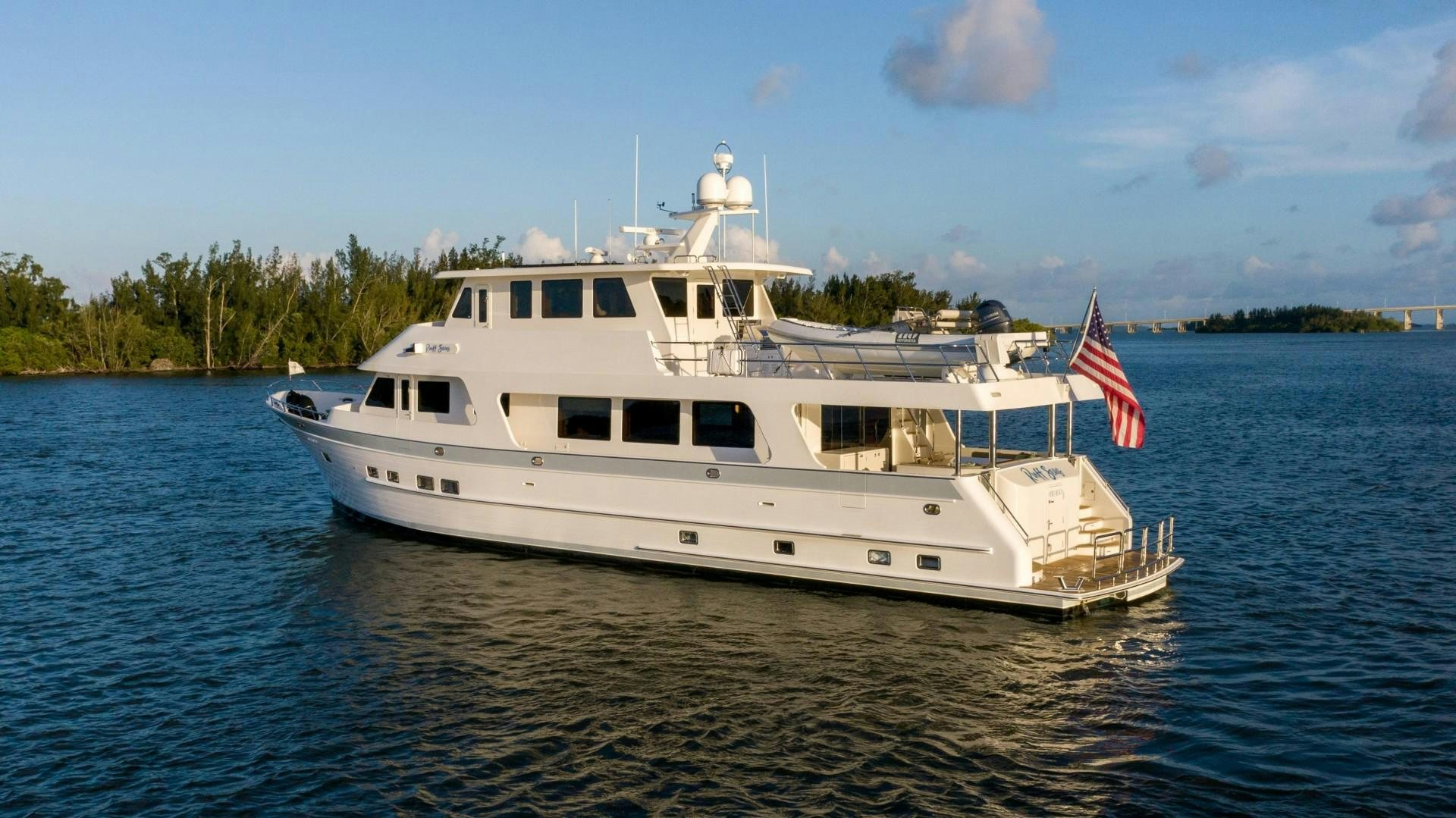 a boat on the water aboard BLUE CHIP Yacht for Sale