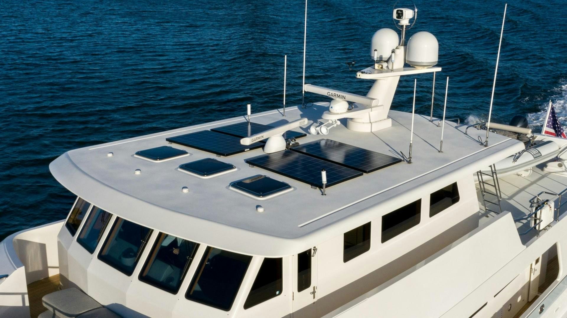 a boat on the water aboard BLUE CHIP Yacht for Sale