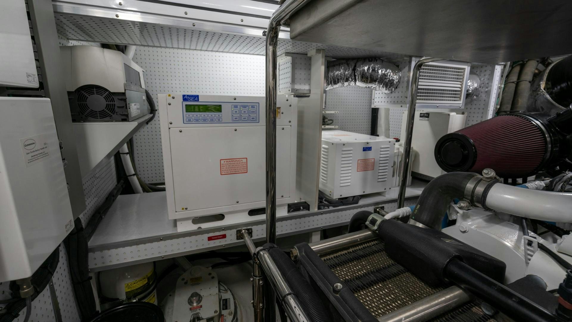 a machine with a large piece of equipment on it aboard BLUE CHIP Yacht for Sale