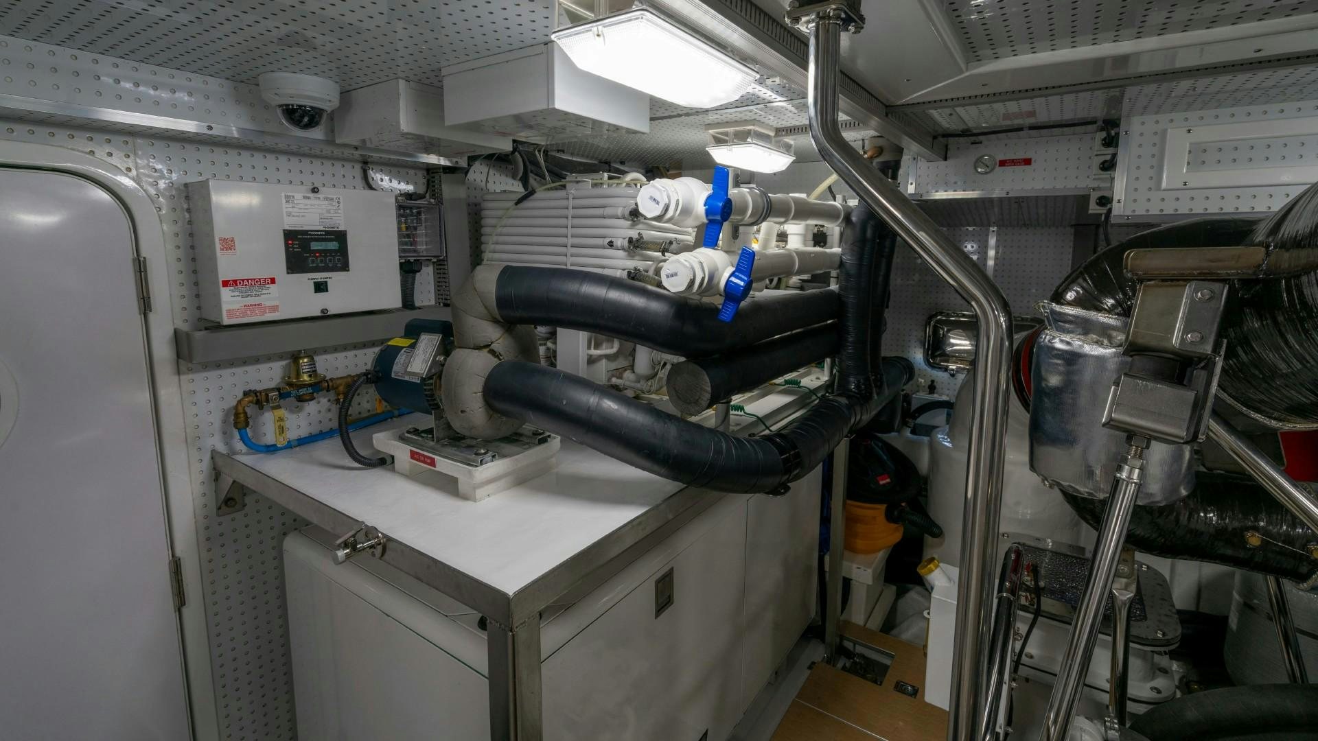 a close-up of a machine aboard BLUE CHIP Yacht for Sale