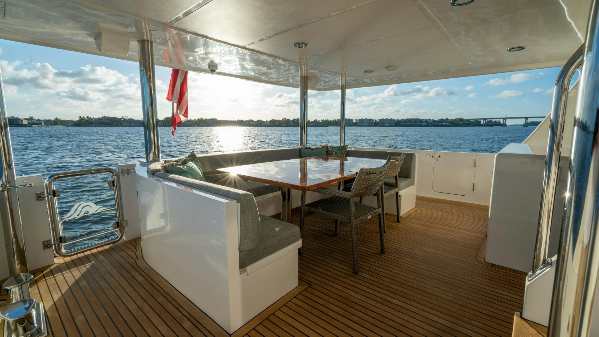 a boat on the water aboard BLUE CHIP Yacht for Sale