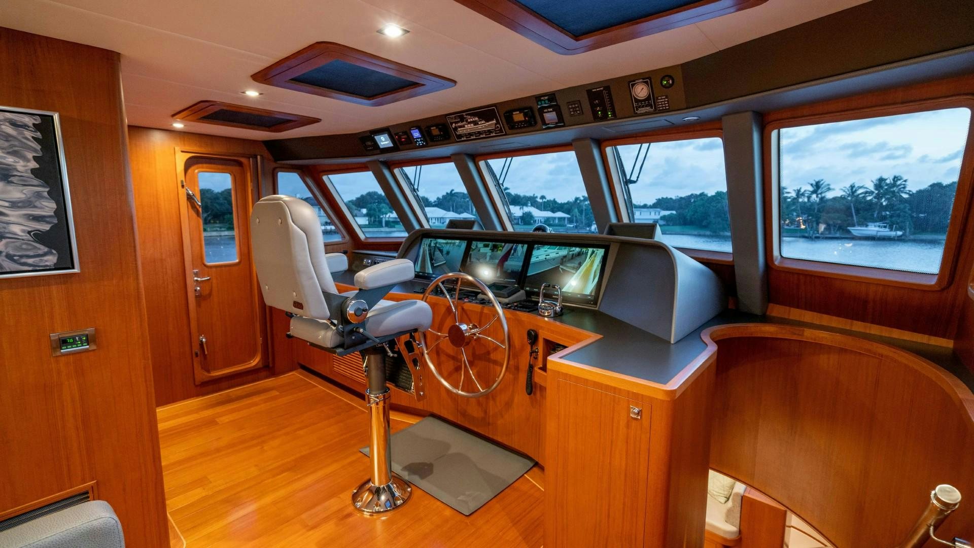 inside of a car aboard BLUE CHIP Yacht for Sale