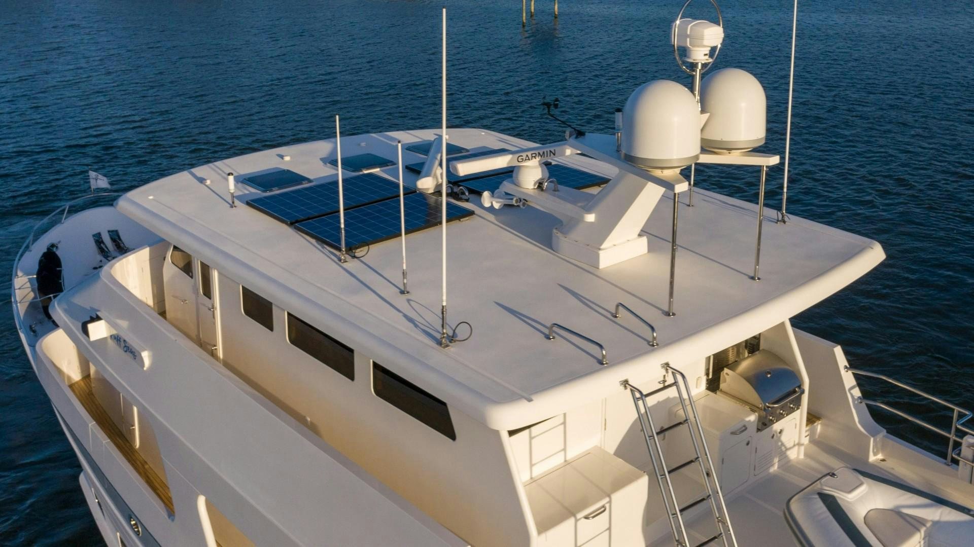 a boat on the water aboard BLUE CHIP Yacht for Sale