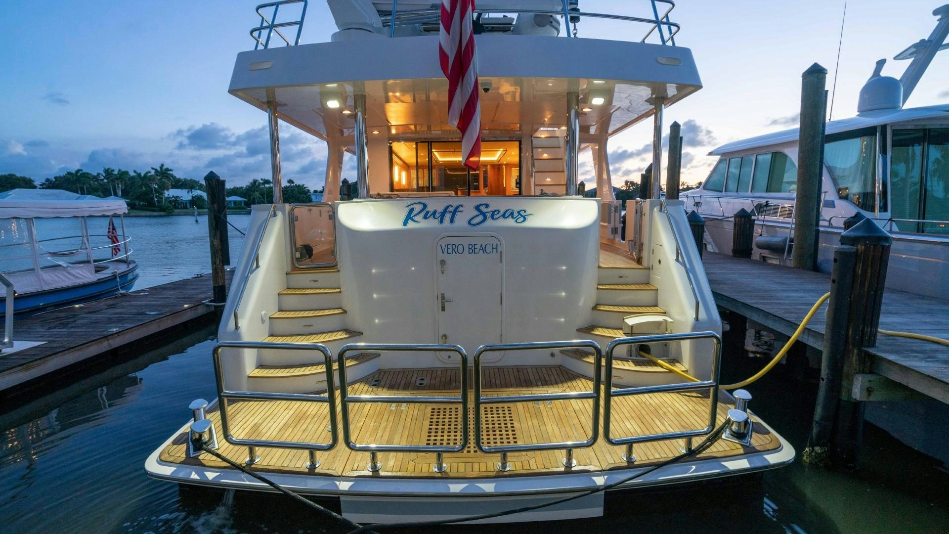 a boat on the water aboard BLUE CHIP Yacht for Sale