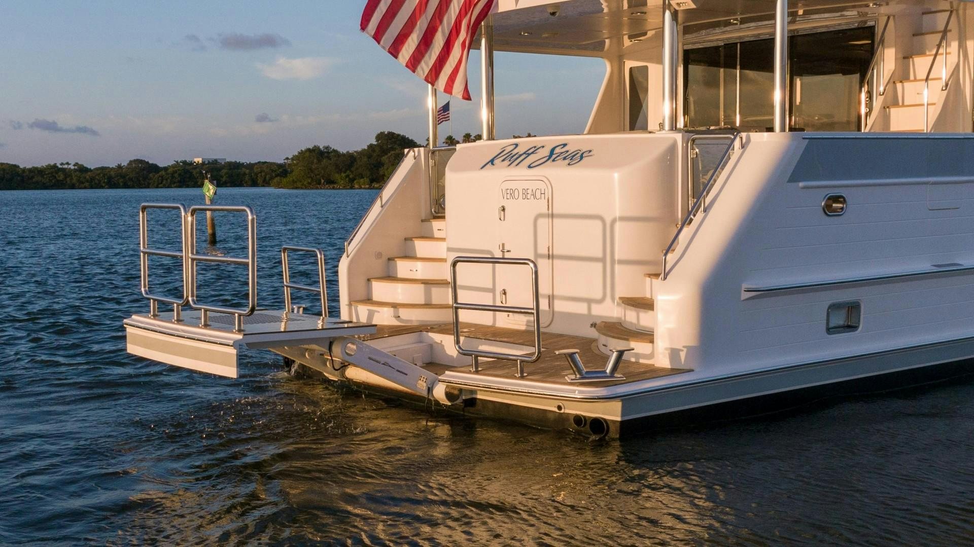 a boat on the water aboard BLUE CHIP Yacht for Sale