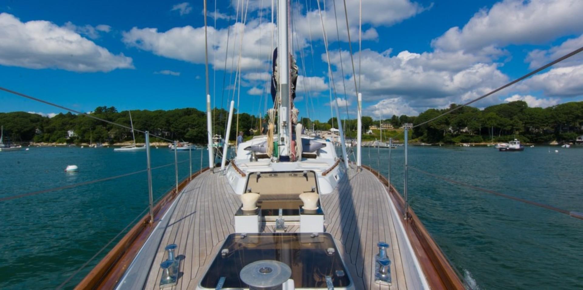 a boat on the water aboard DANCES WITH WOLVES Yacht for Sale