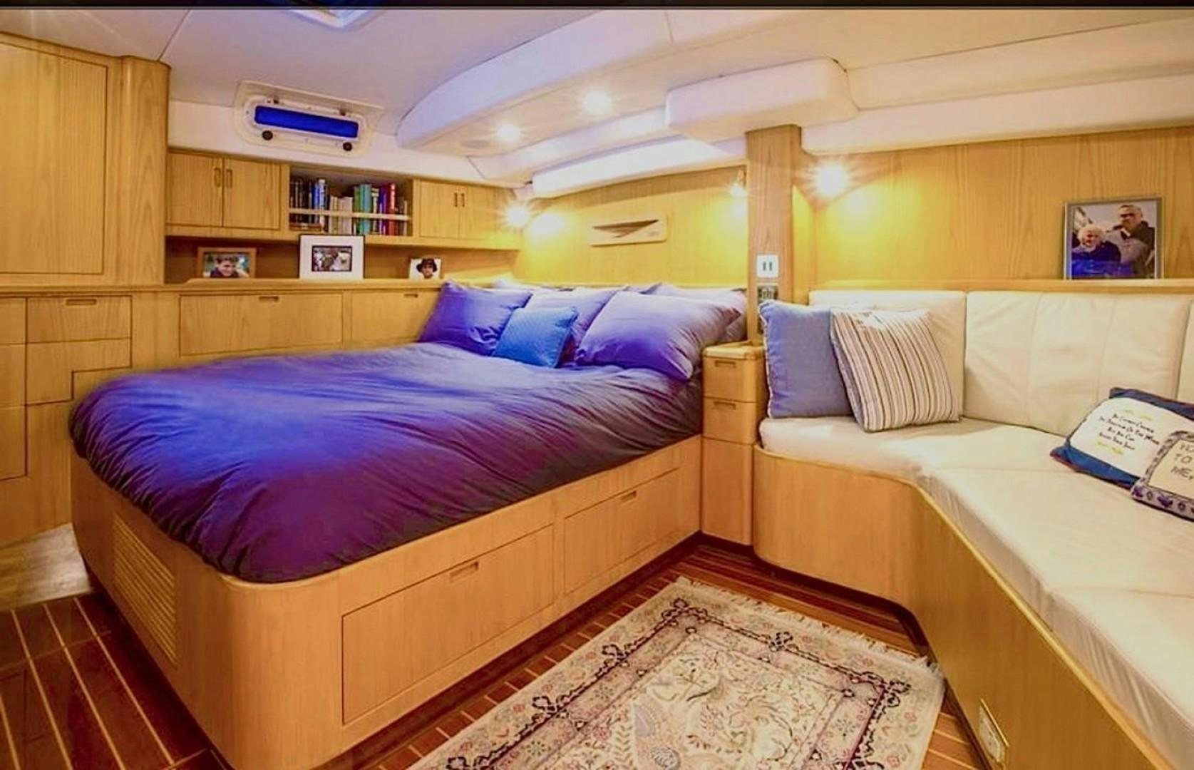 a room with two beds aboard DANCES WITH WOLVES Yacht for Sale