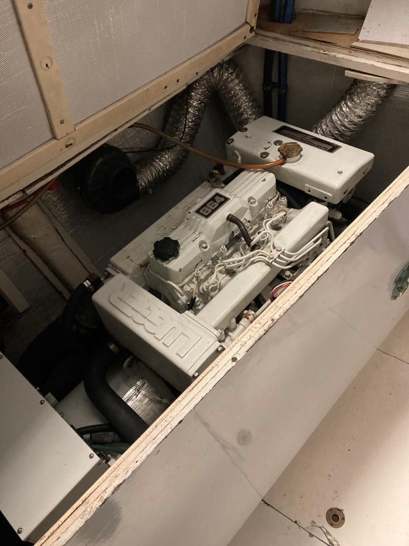 a machine with a piece of equipment aboard DANCES WITH WOLVES Yacht for Sale