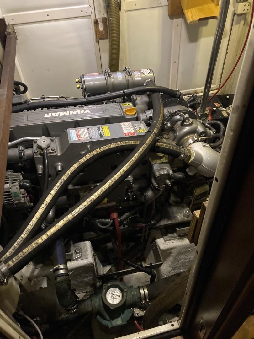 a machine with a large metal object aboard DANCES WITH WOLVES Yacht for Sale