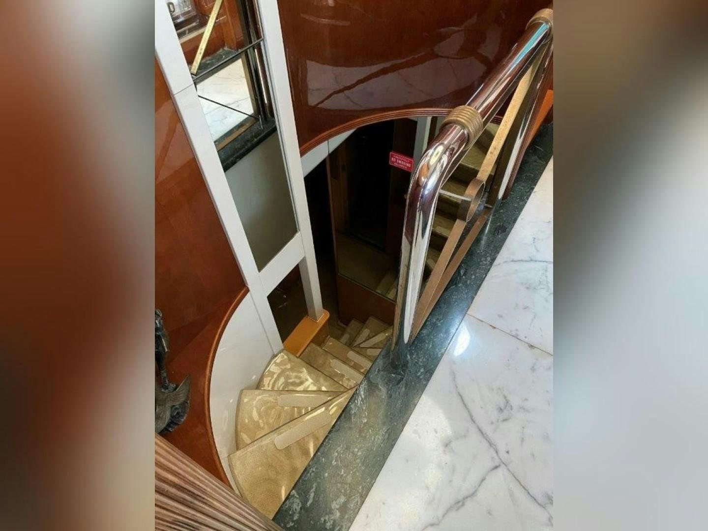 a cat lying on the floor aboard ISLAND SEEKER Yacht for Sale