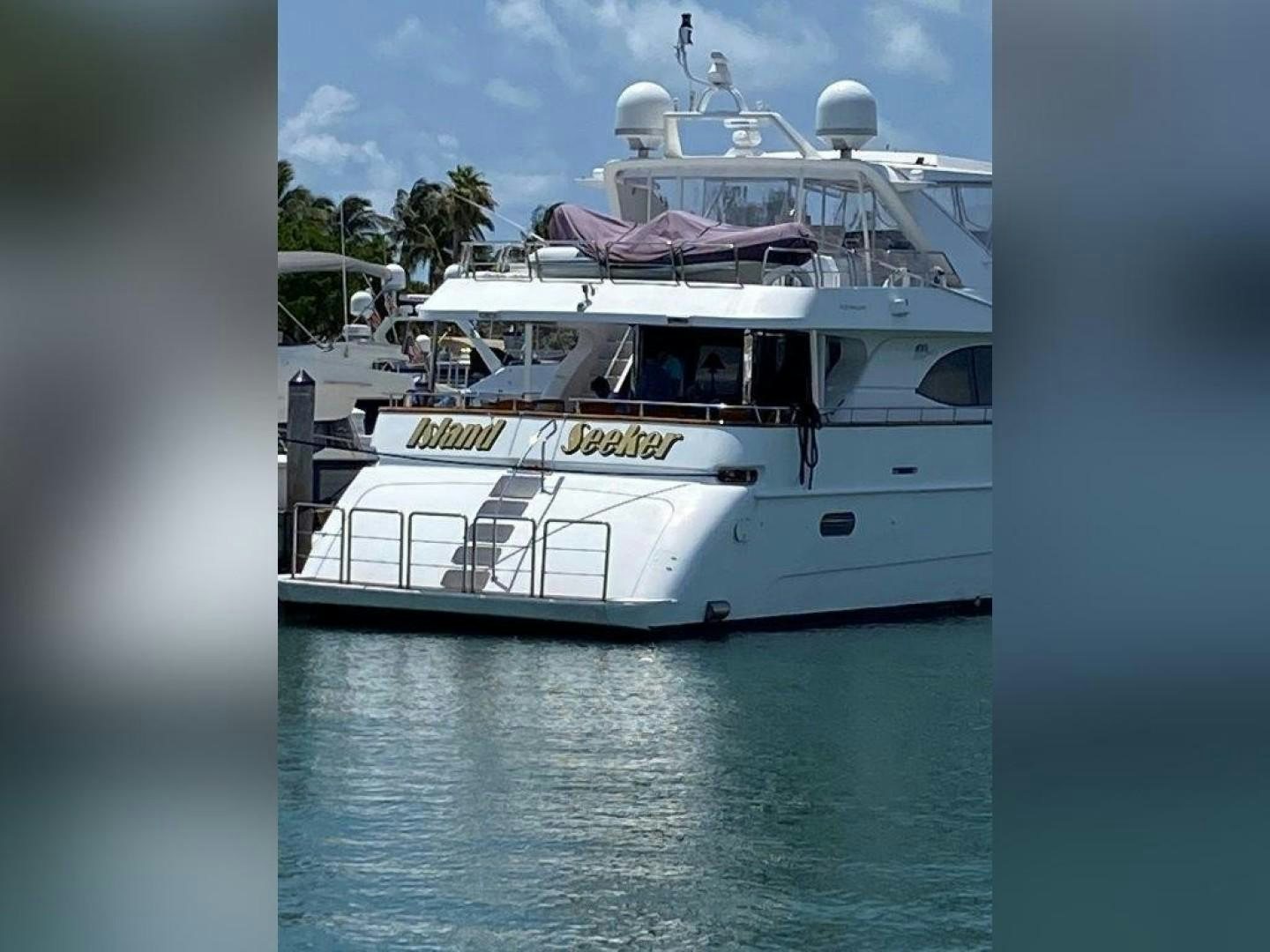 a boat on the water aboard ISLAND SEEKER Yacht for Sale
