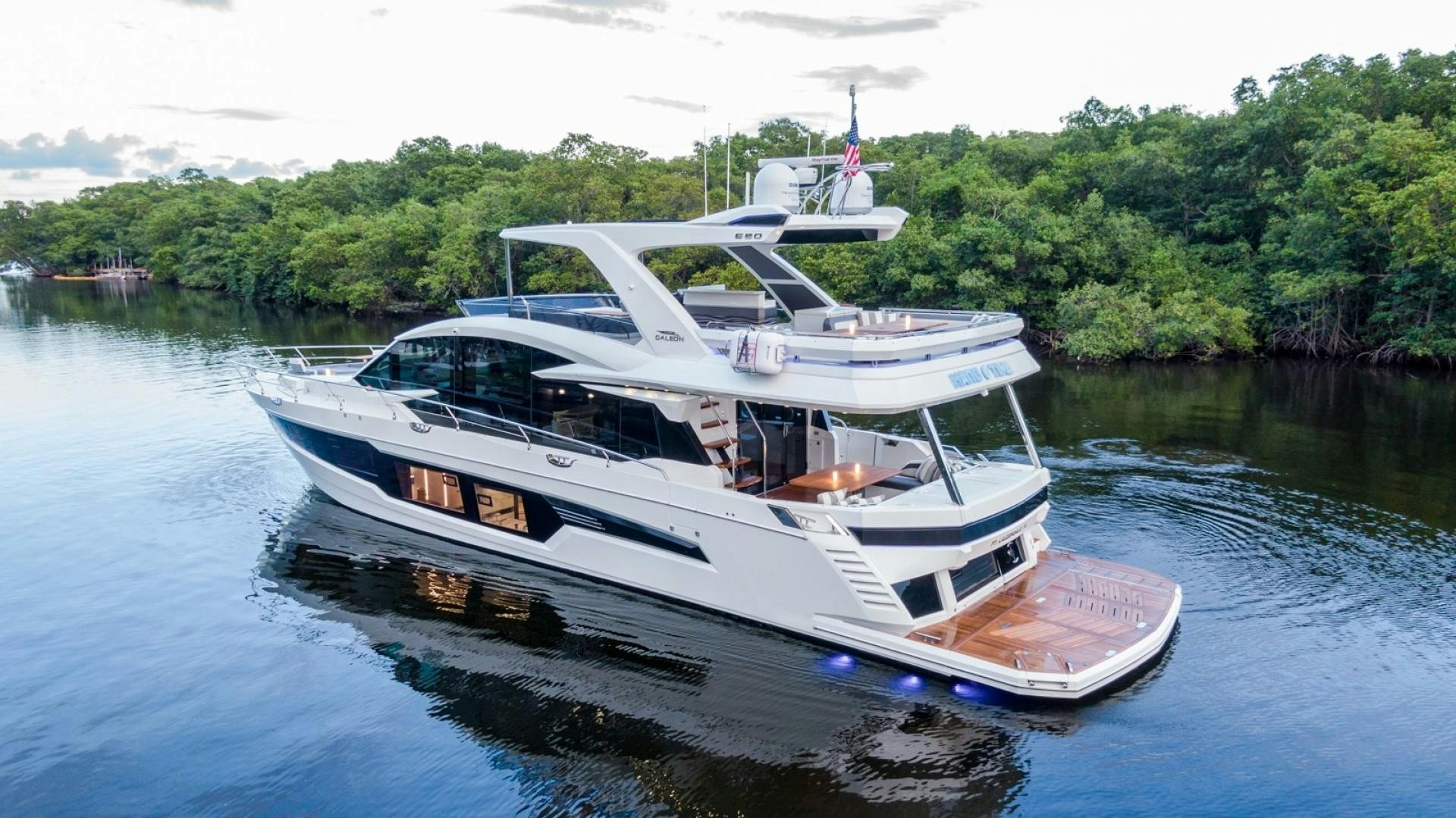 a boat on the water aboard HANG TIME Yacht for Sale