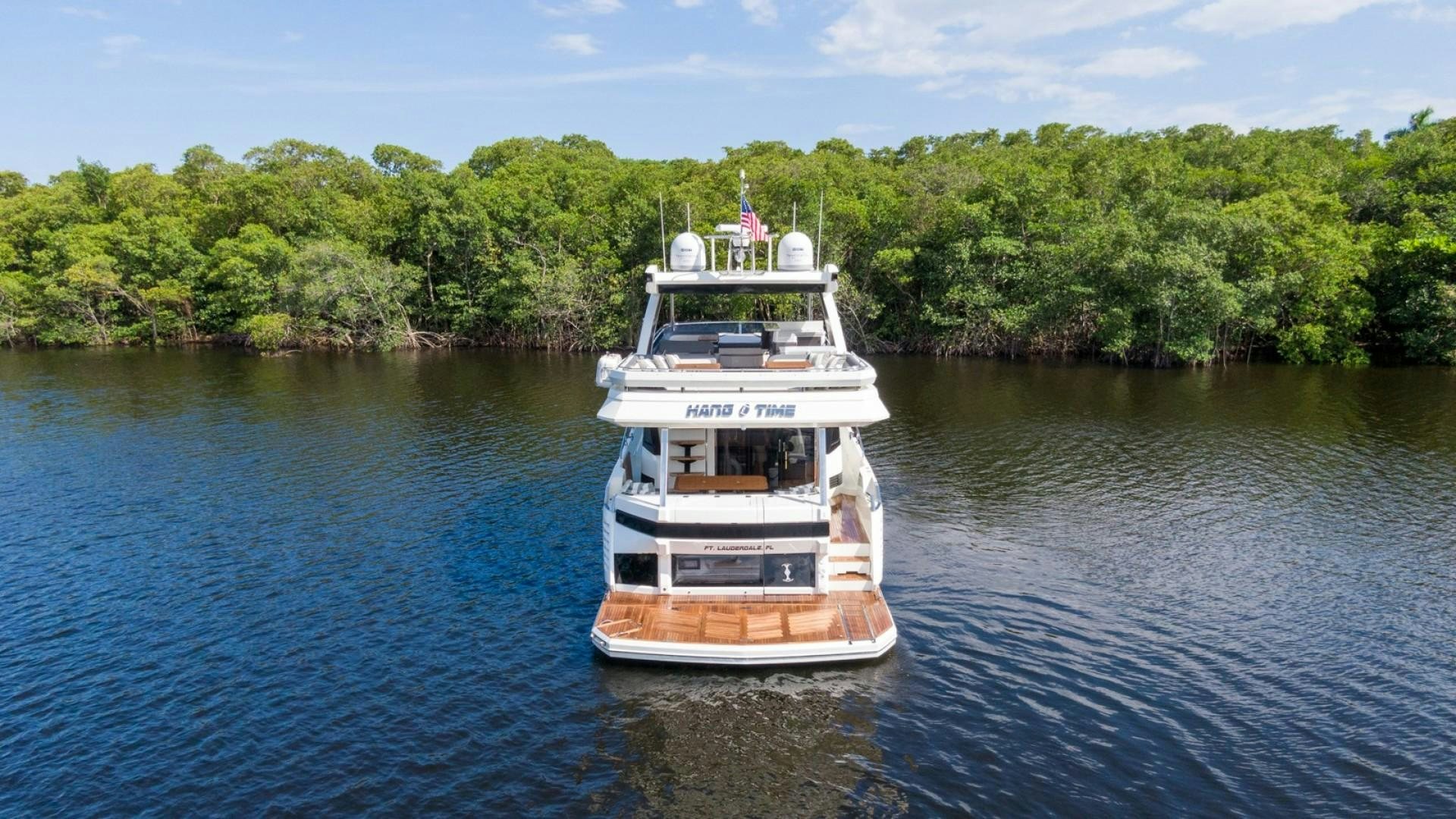 a boat on the water aboard HANG TIME Yacht for Sale