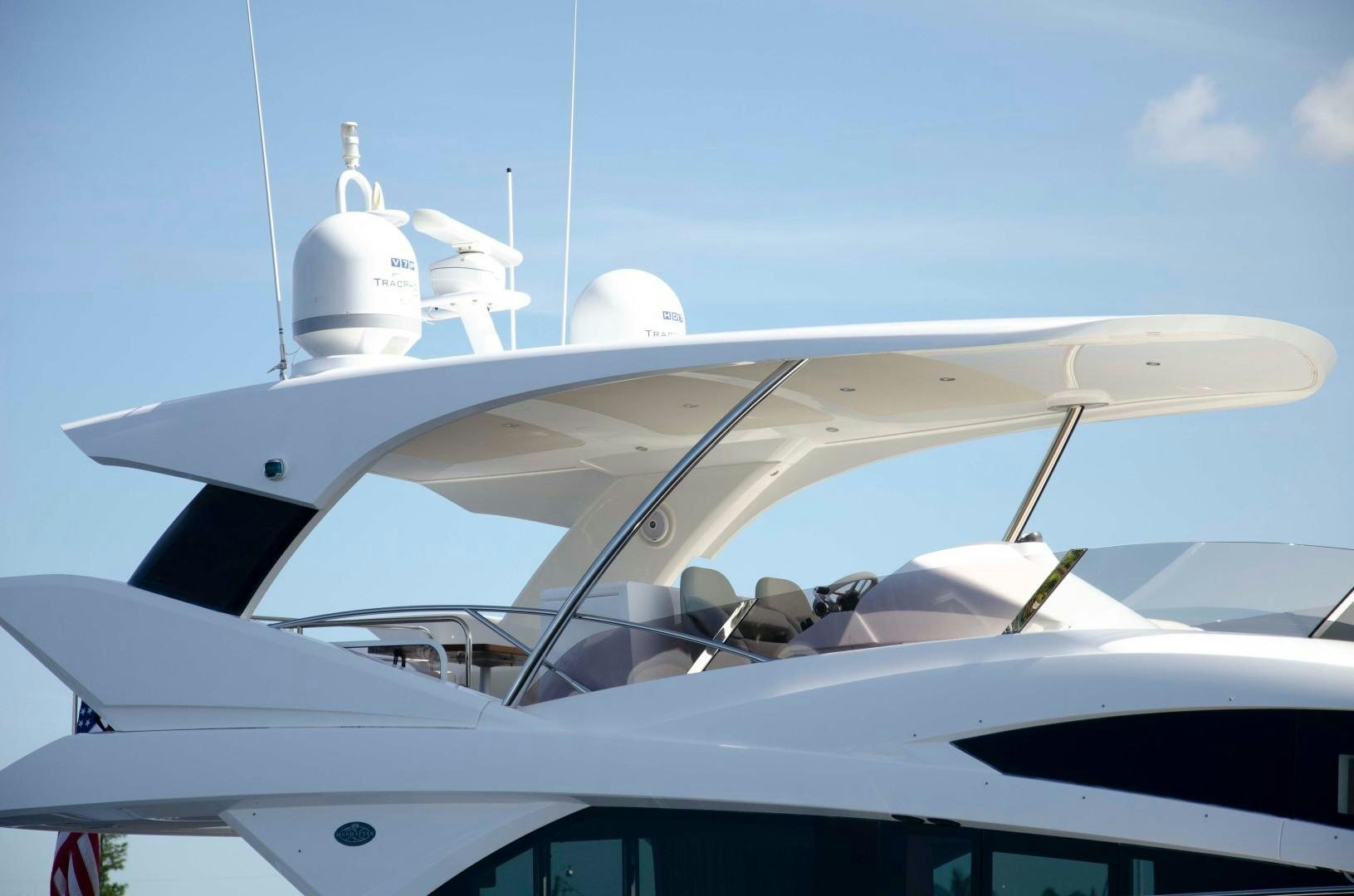 a white airplane with a propeller aboard No Name Yacht for Sale