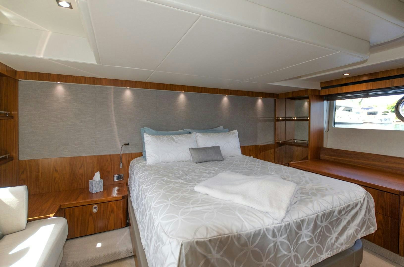 a room with two beds aboard No Name Yacht for Sale