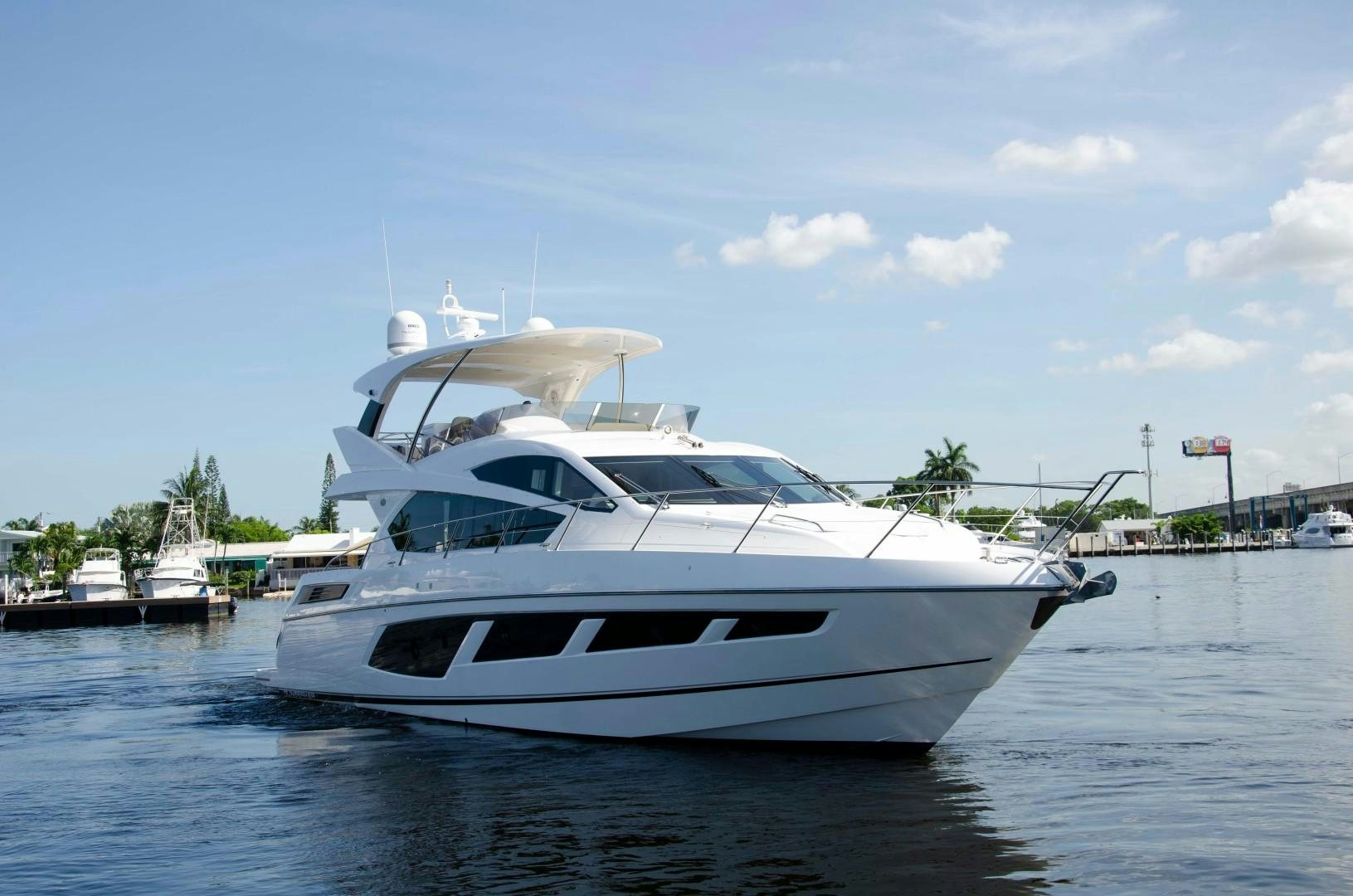 a white yacht in the water aboard No Name Yacht for Sale