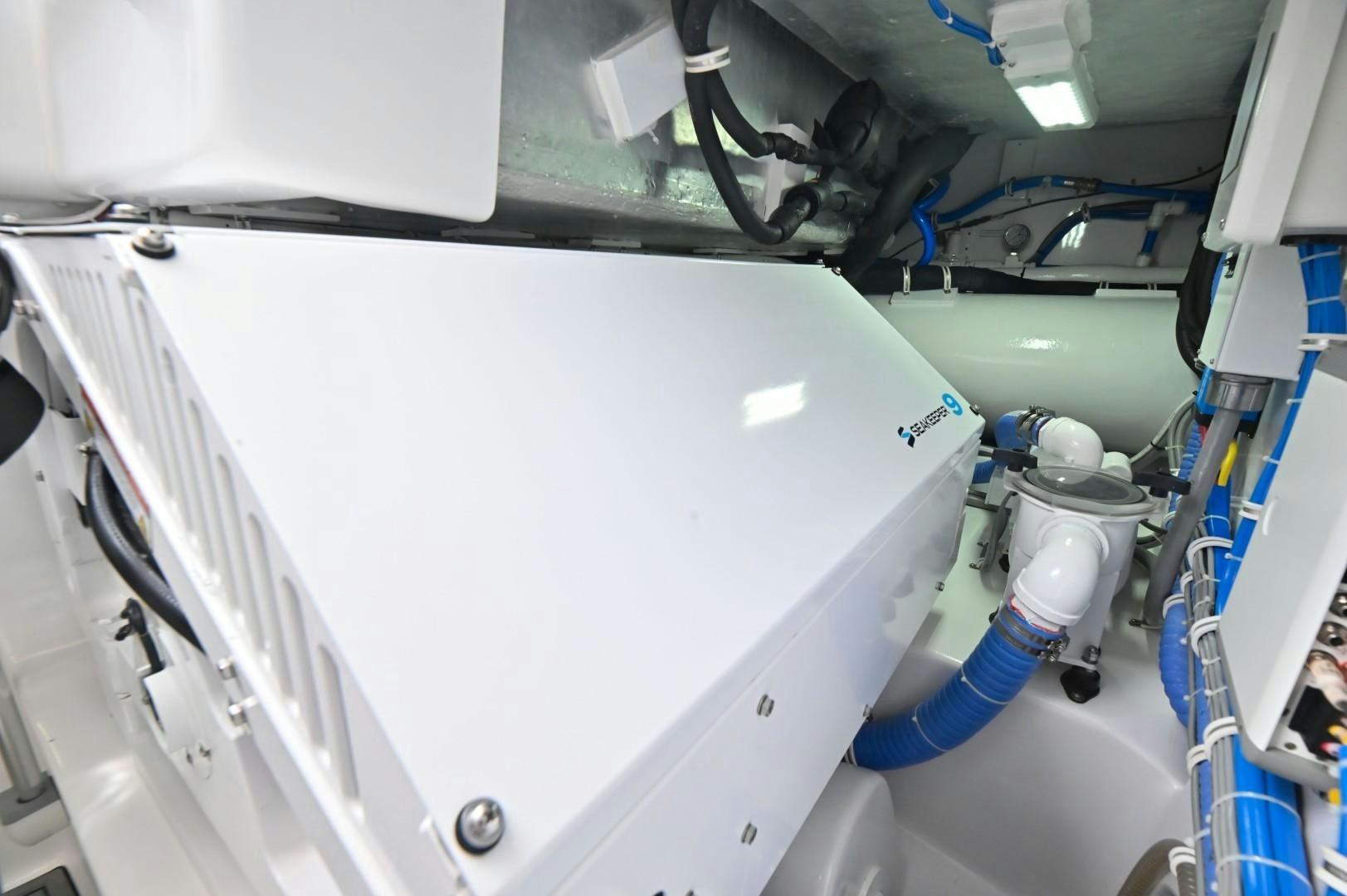 a close-up of a machine aboard Fish Tank Yacht for Sale
