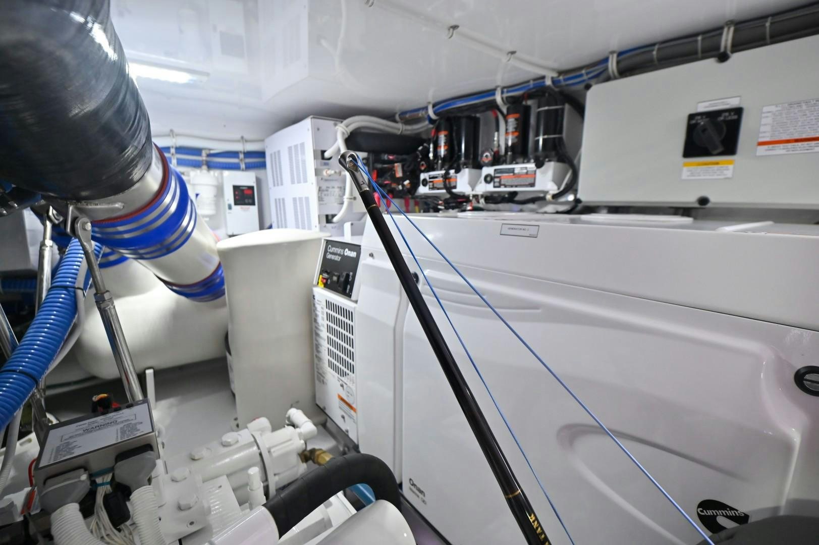 a close-up of a machine aboard Fish Tank Yacht for Sale