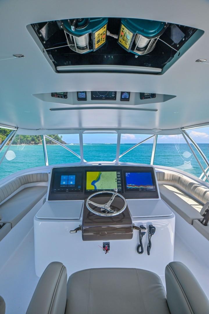 inside of a boat aboard Fish Tank Yacht for Sale