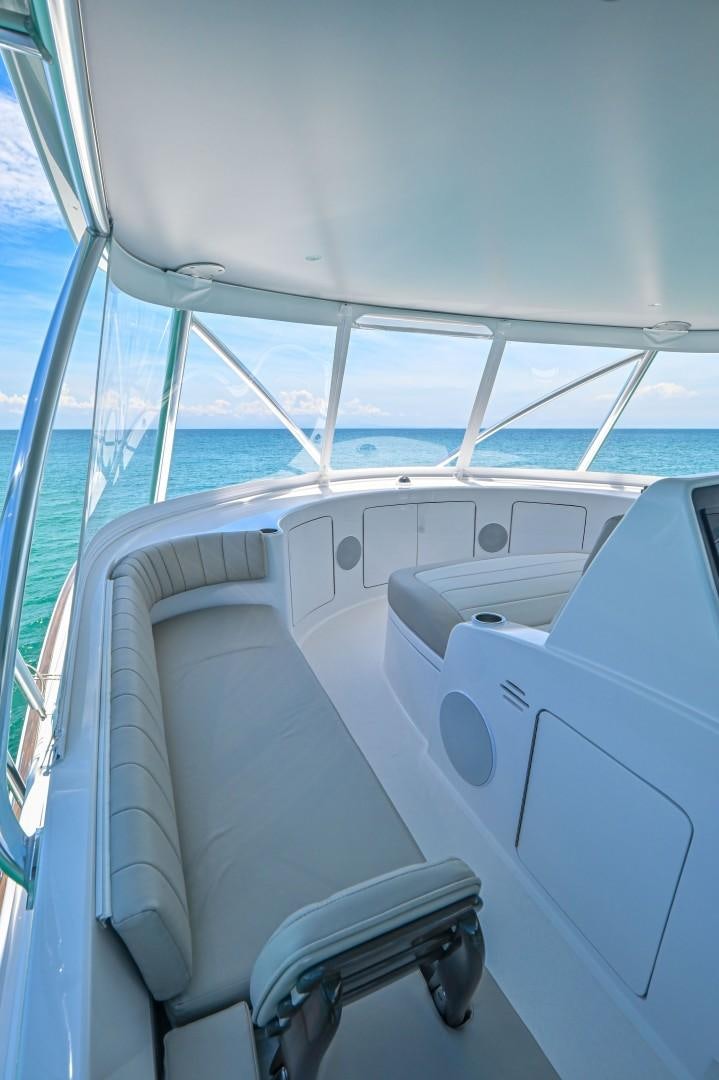 the inside of a boat aboard Fish Tank Yacht for Sale