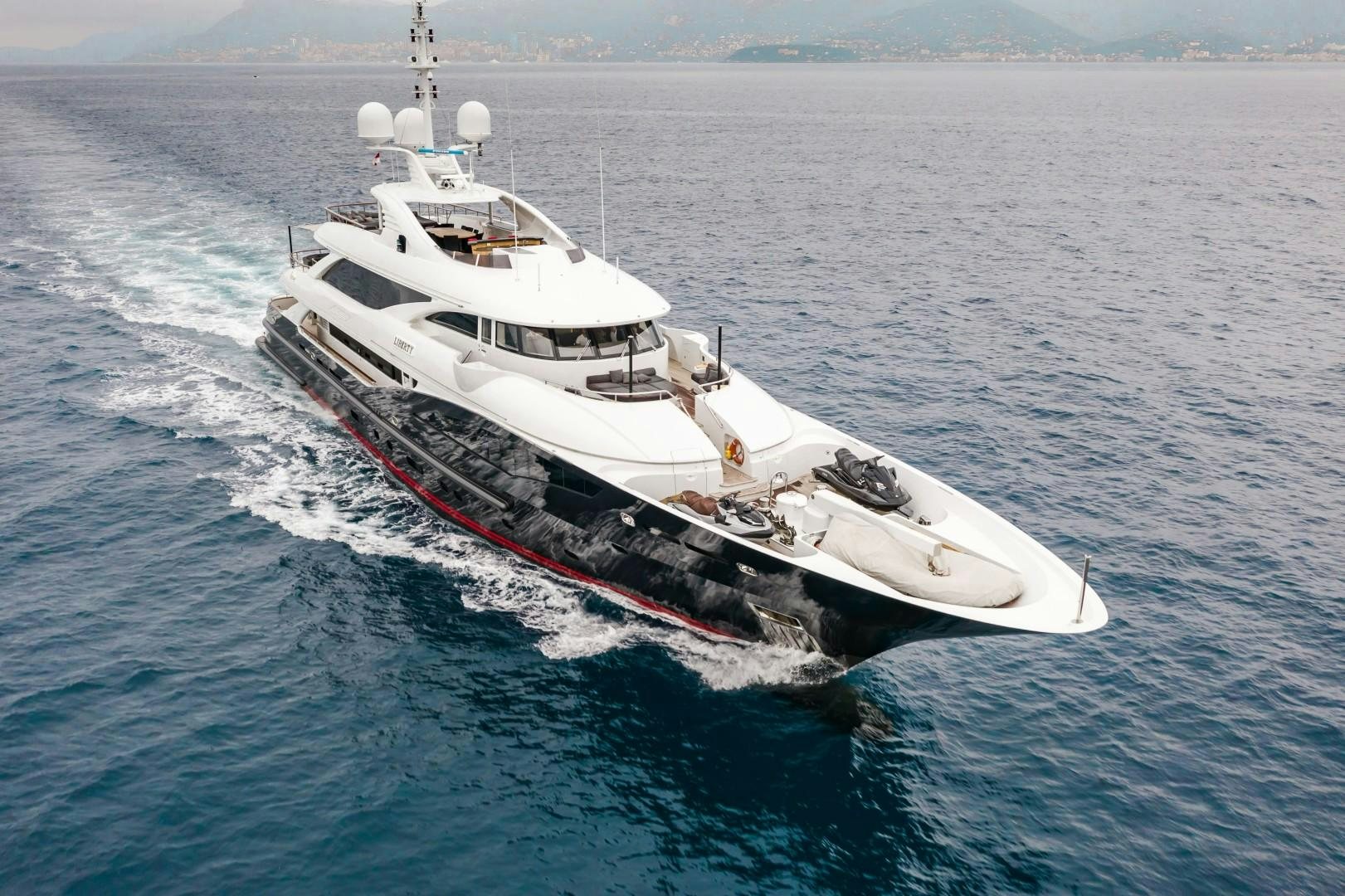 a boat on the water aboard LIBERTY Yacht for Sale