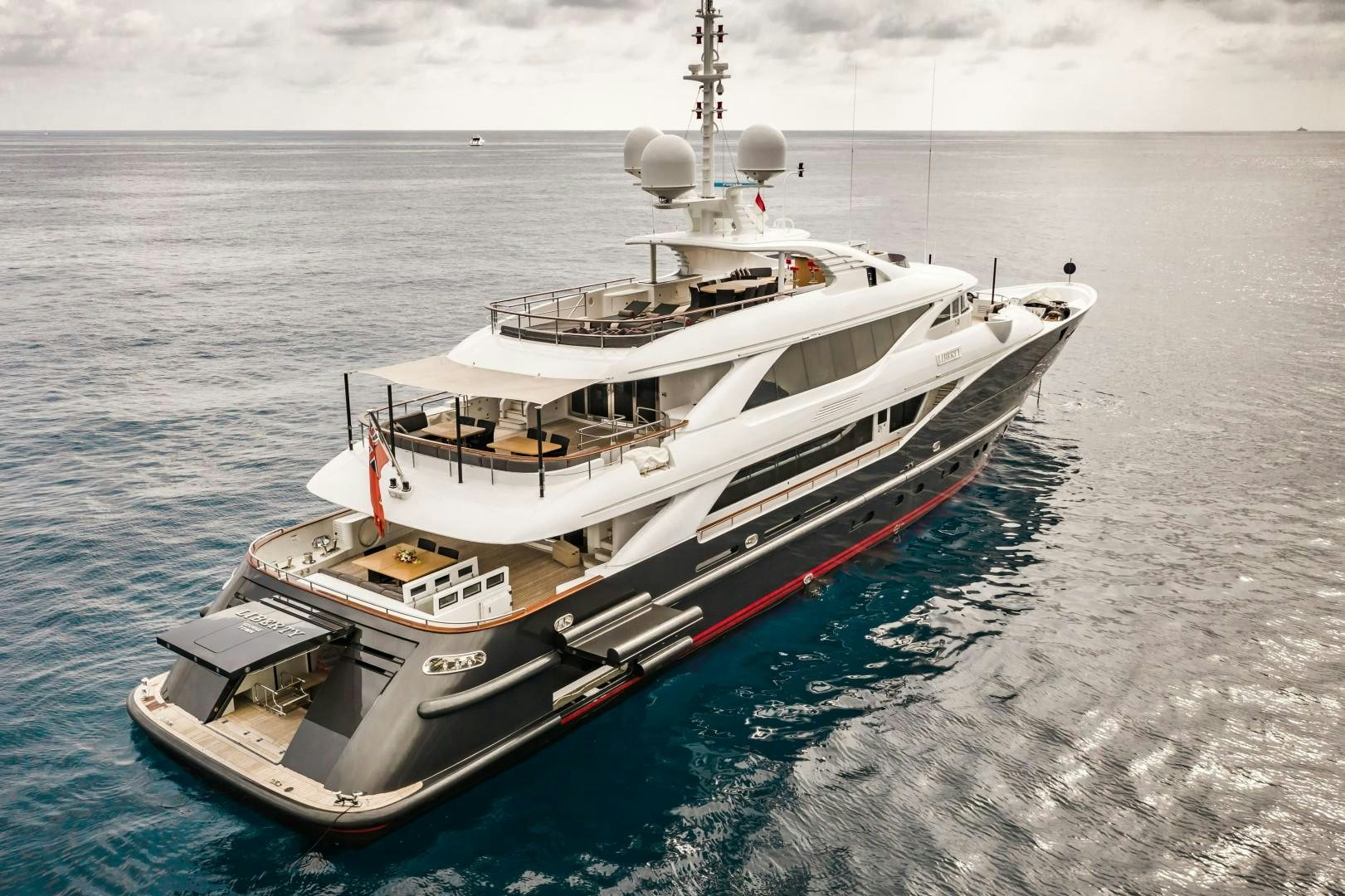 a ship in the water aboard LIBERTY Yacht for Sale