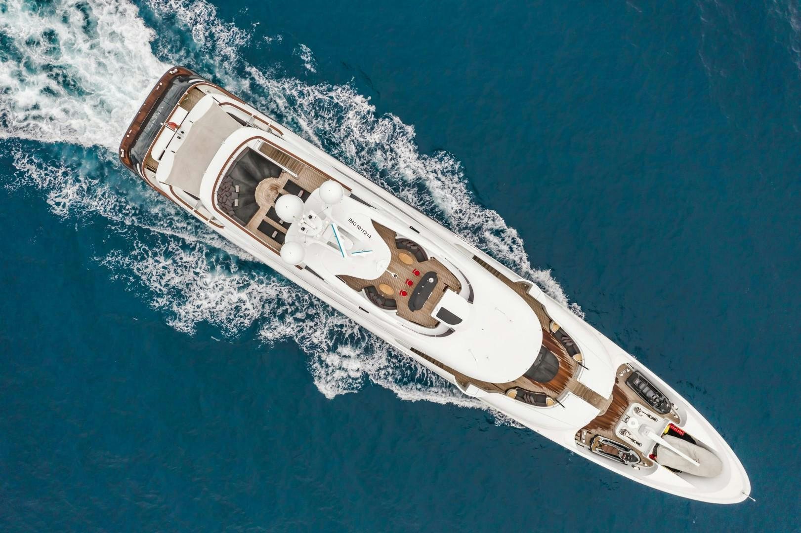 a satellite in space aboard LIBERTY Yacht for Sale