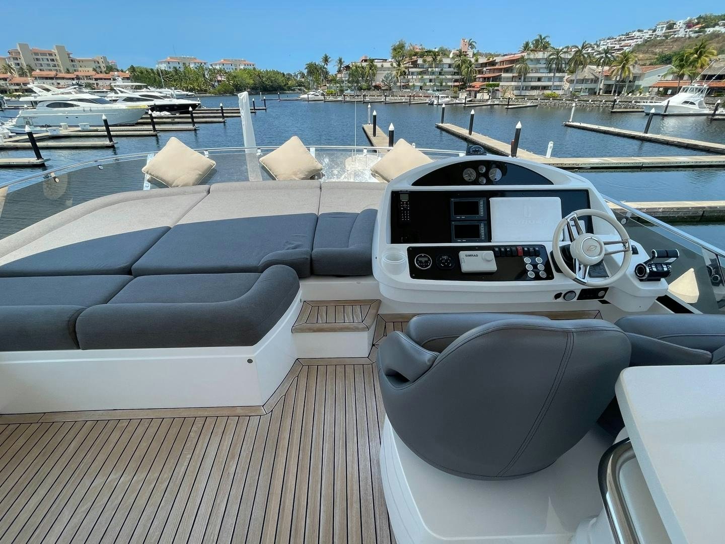 the deck of a boat aboard TRAINERA Yacht for Sale