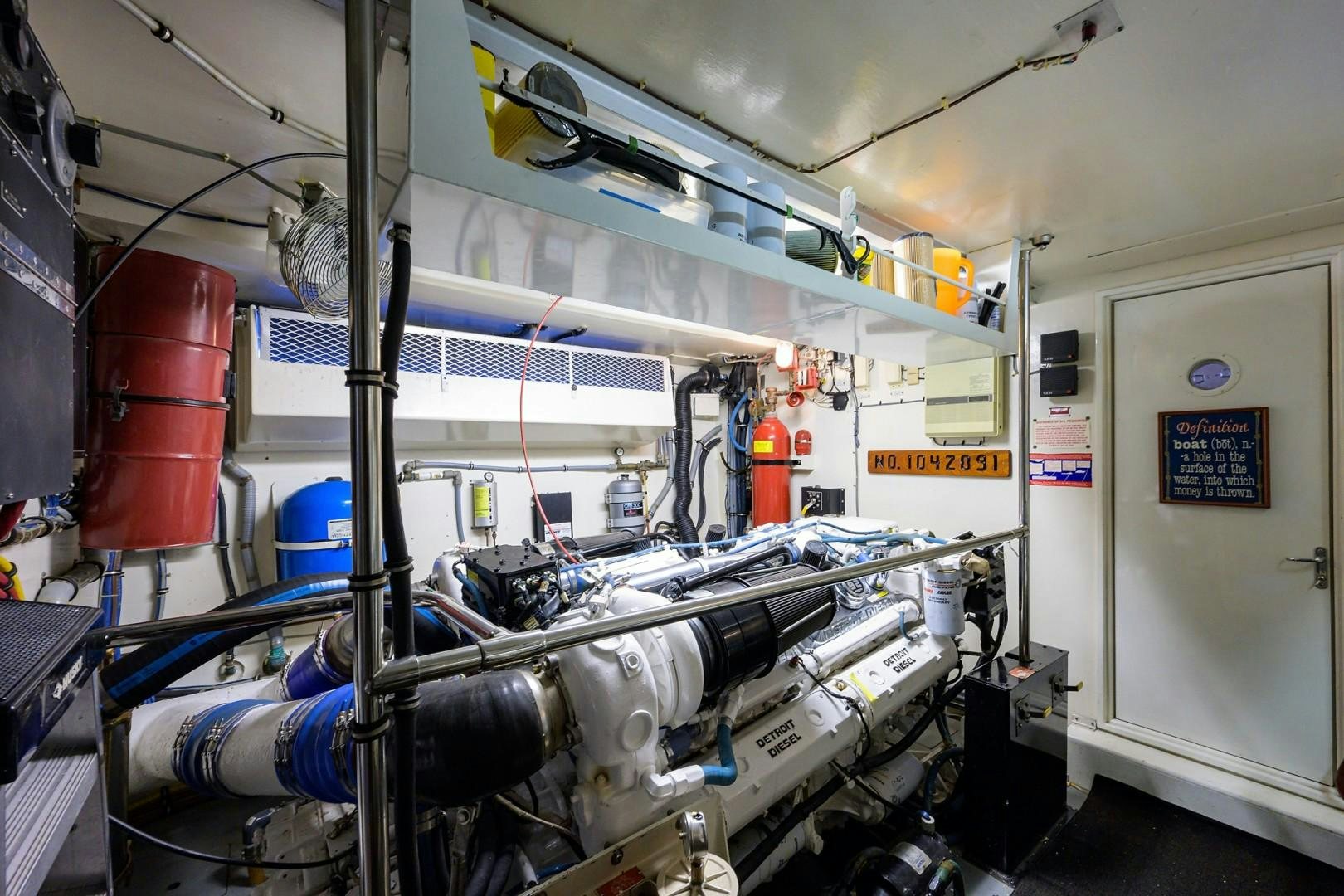 a machine in a room aboard GYPSY ROSE Yacht for Sale
