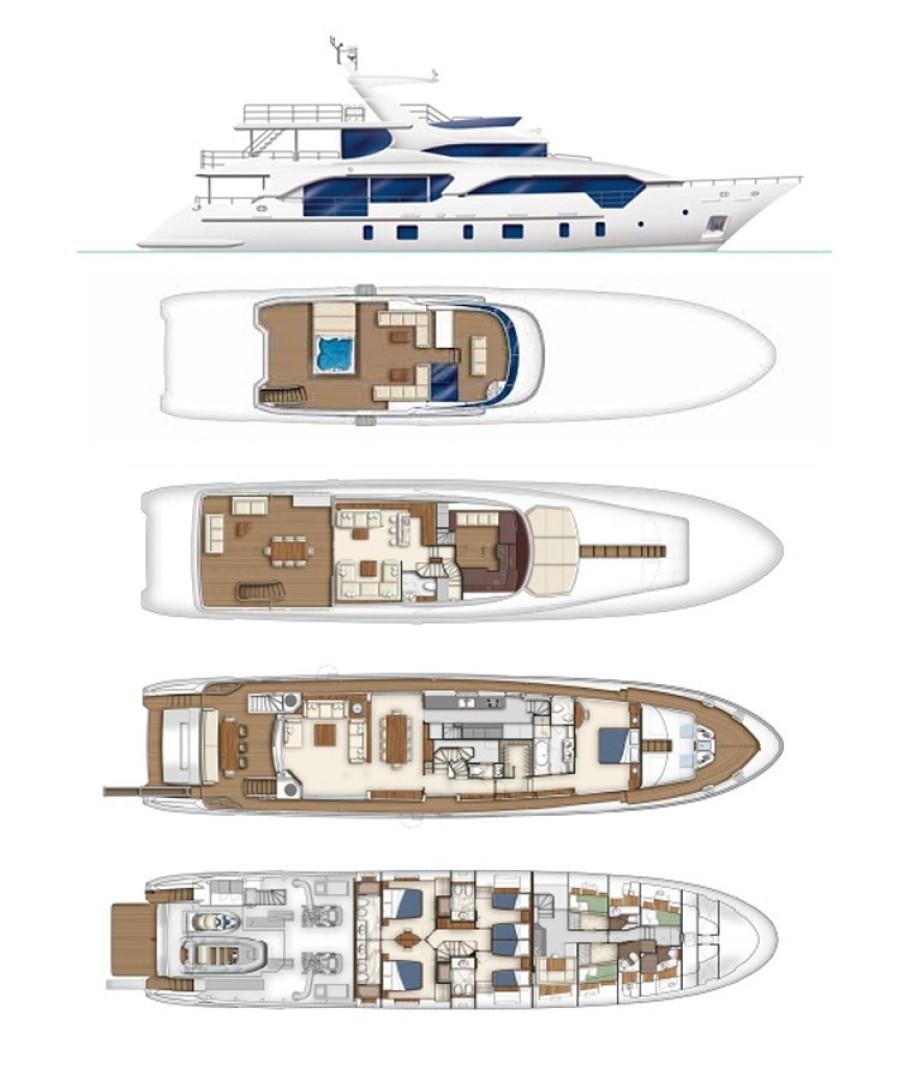 diagram, engineering drawing aboard DYLAN ANNE Yacht for Sale