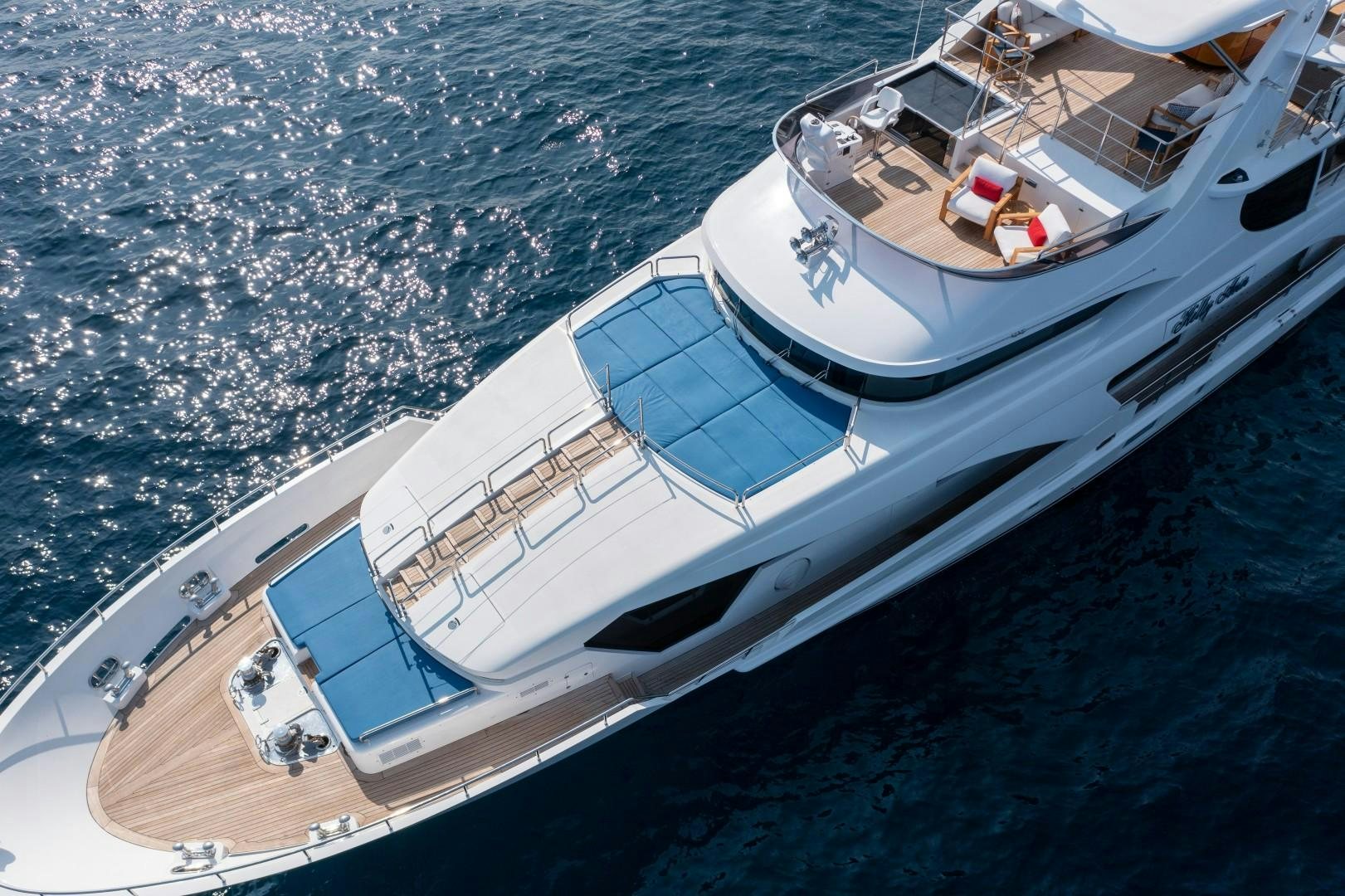 a high angle view of a boat aboard DYLAN ANNE Yacht for Sale