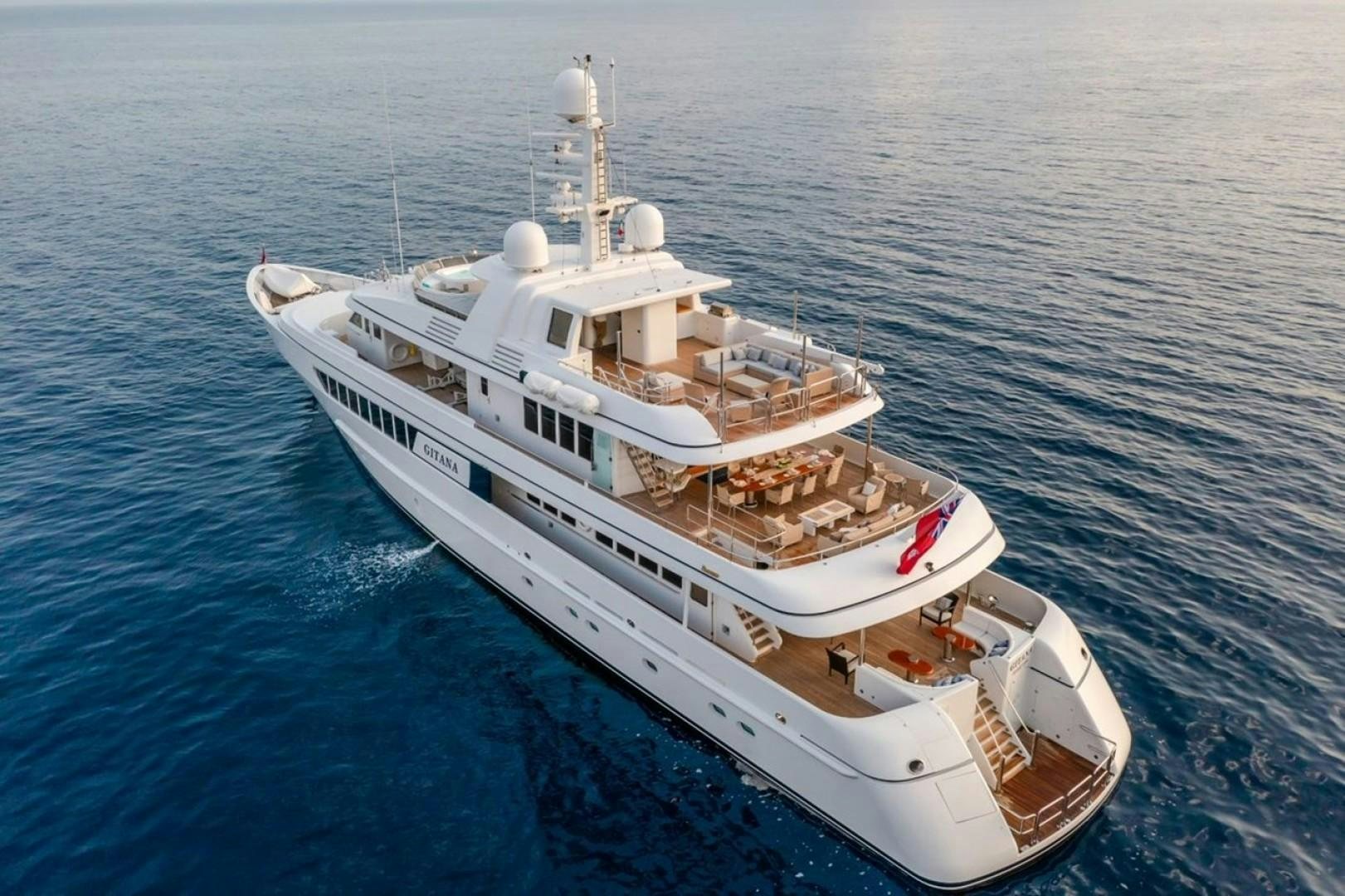 a boat in the water aboard TASIA Yacht for Sale
