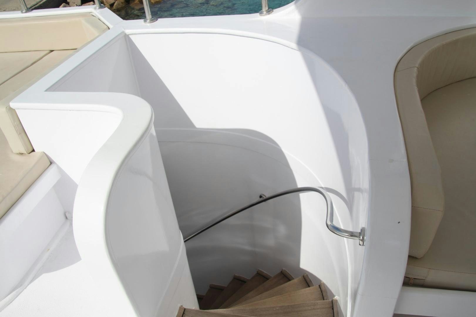 a white bathtub with a black pipe coming out of it aboard SIM SIM Yacht for Sale