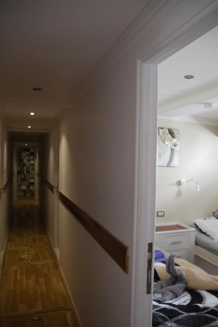 a room with a mirror and a bed aboard SIM SIM Yacht for Sale