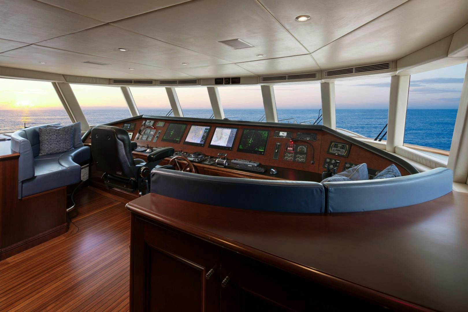 a large boat in a large room aboard BACCHUS "NAME RESERVED" Yacht for Sale