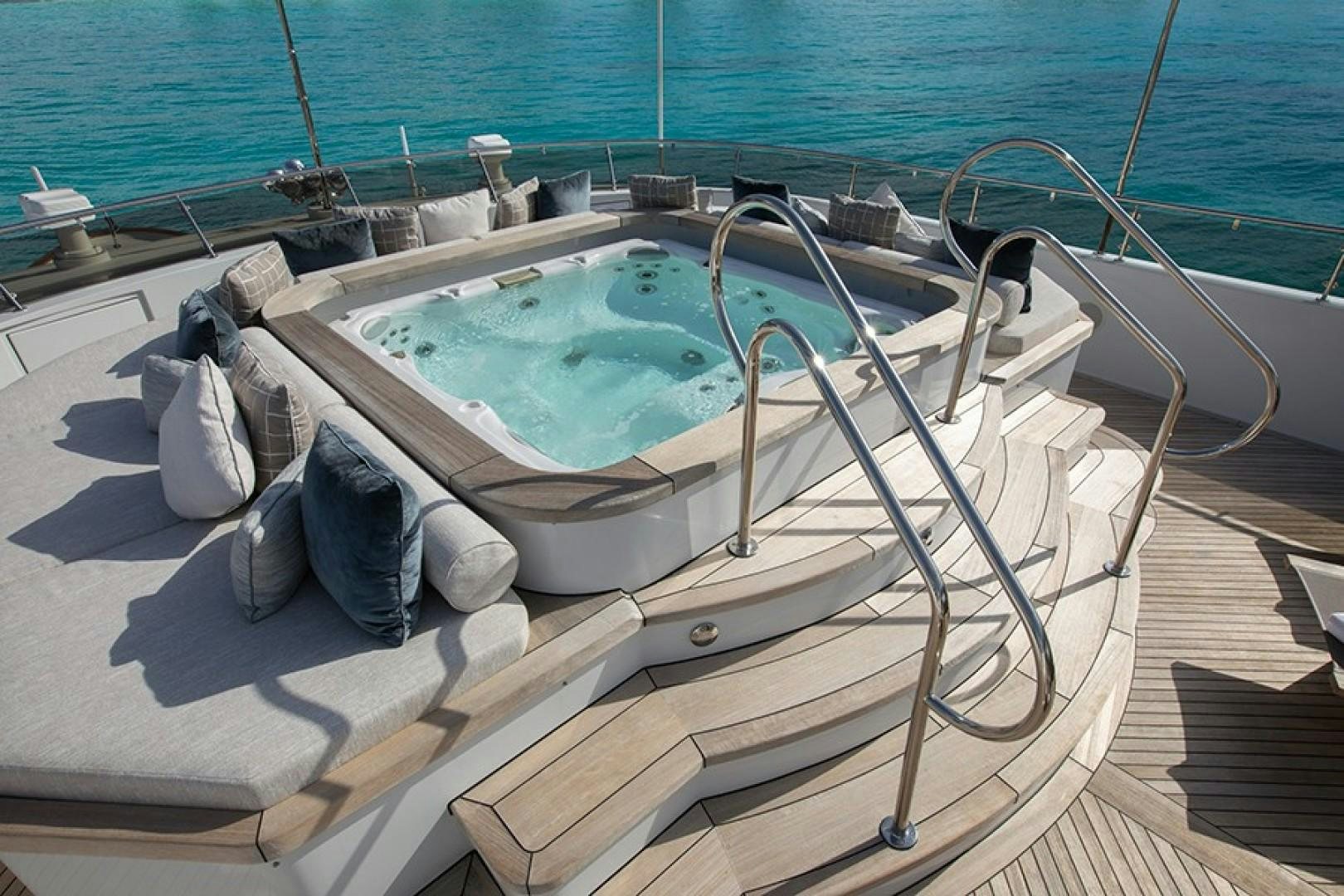 a boat on a dock aboard BACCHUS "NAME RESERVED" Yacht for Sale