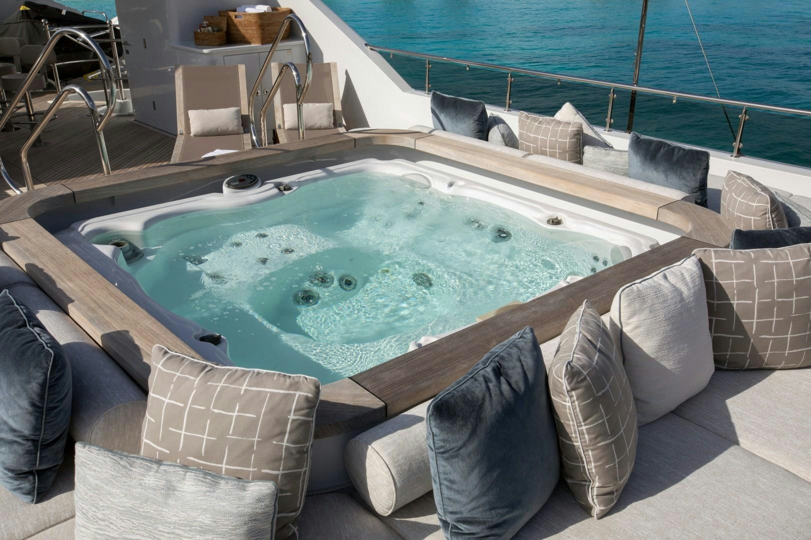 a pool on a deck aboard BACCHUS "NAME RESERVED" Yacht for Sale