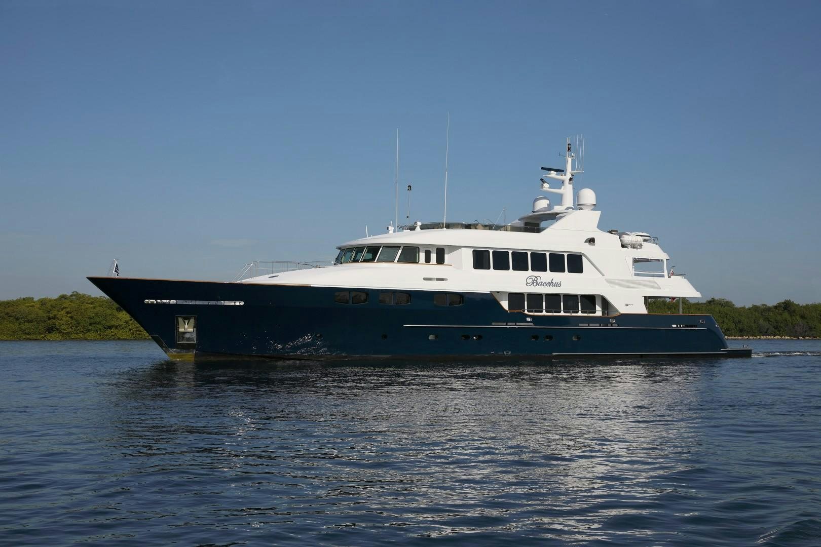 a large boat on the water aboard BACCHUS "NAME RESERVED" Yacht for Sale