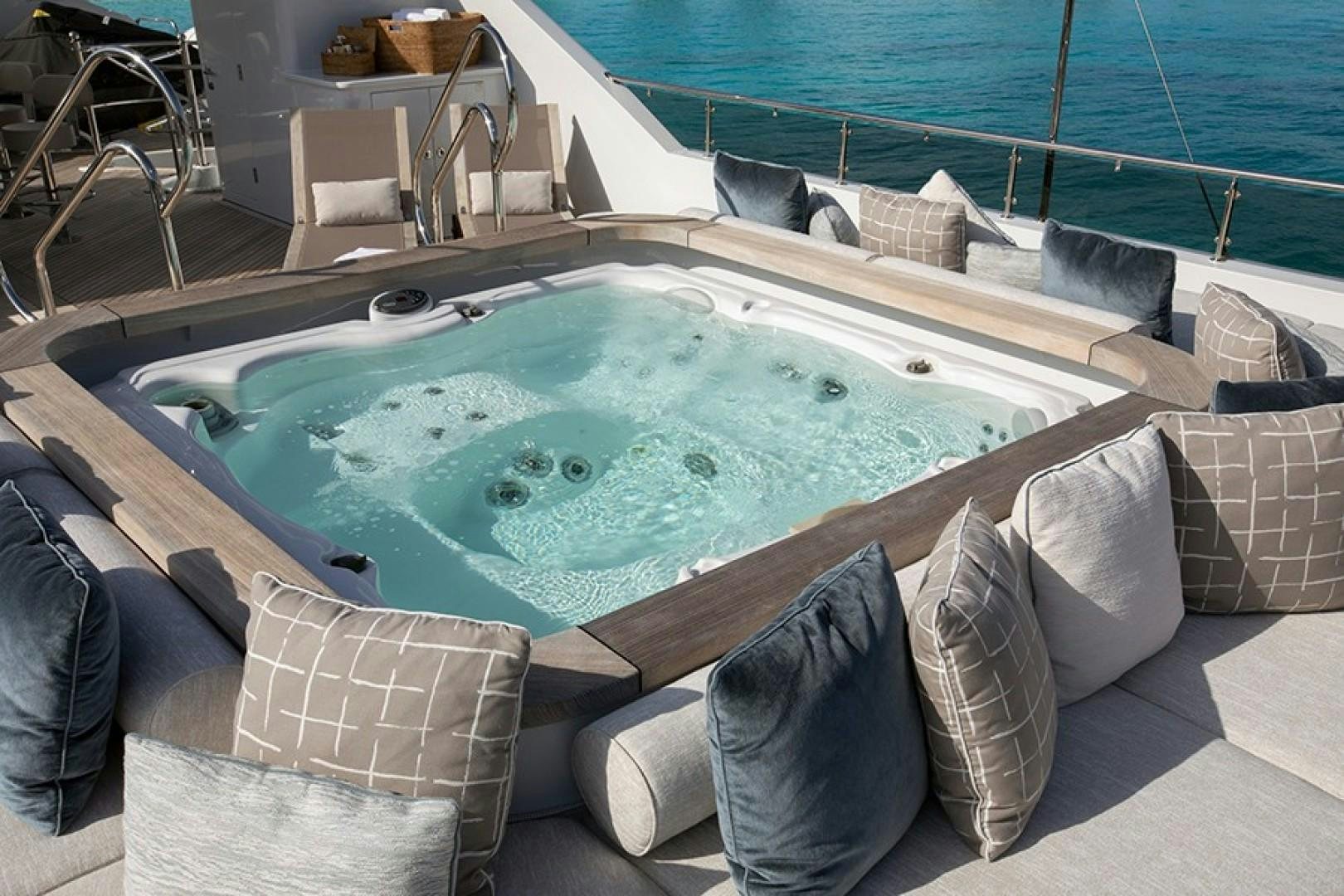a pool on a deck aboard BACCHUS "NAME RESERVED" Yacht for Sale