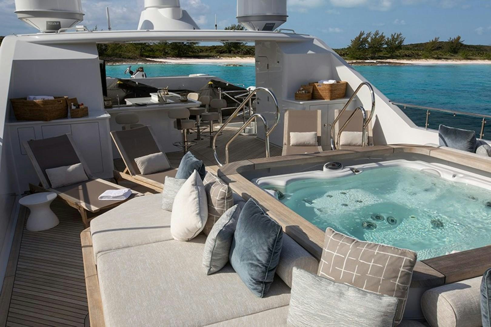 a pool on a deck aboard BACCHUS "NAME RESERVED" Yacht for Sale