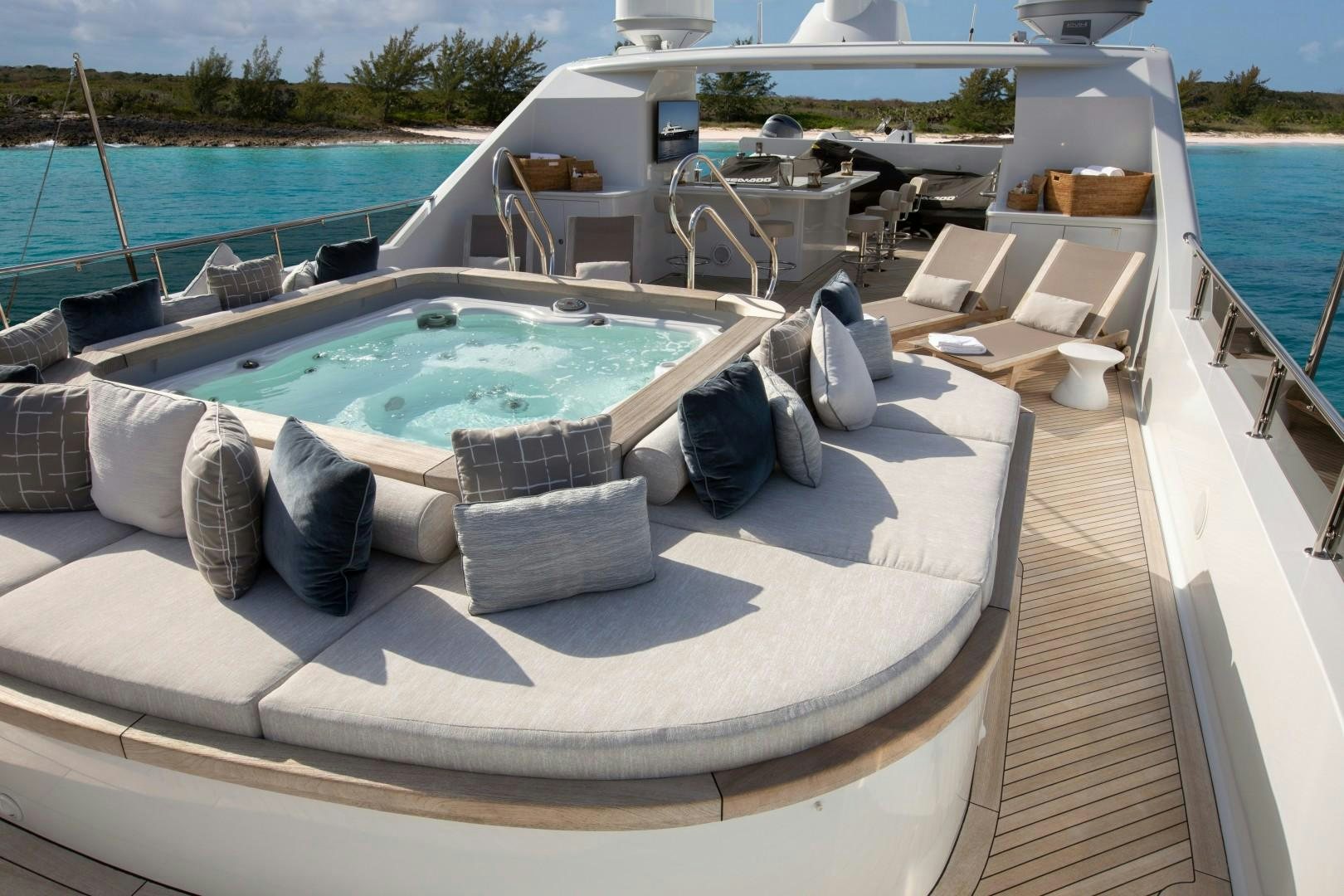 a pool on a deck aboard BACCHUS "NAME RESERVED" Yacht for Sale