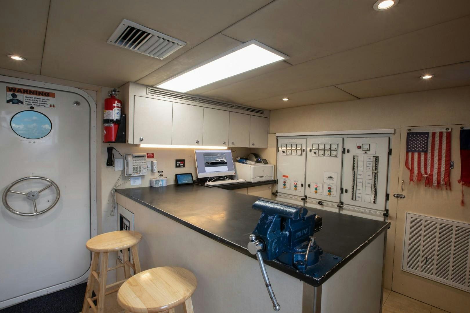 a room with a counter and a sink aboard BACCHUS "NAME RESERVED" Yacht for Sale