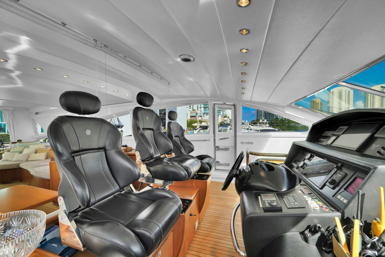 inside of a vehicle aboard CHURRI Yacht for Sale